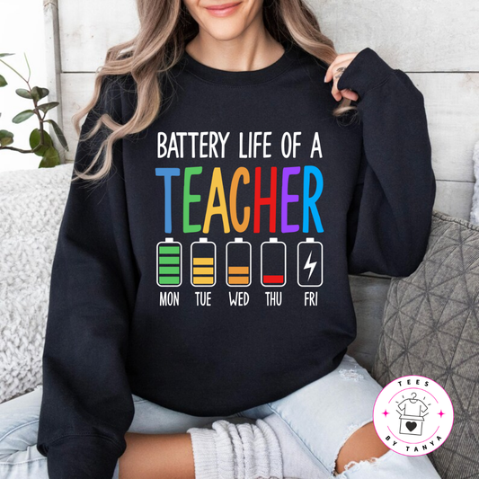 Battery Life of a Teacher Shirt