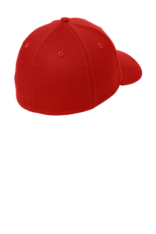 New Era Structured Stretch Cotton Cap - Scarlet Red - flat back