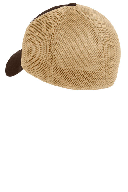 New Era Stretch Mesh Cap - Chocolate/ Khaki - flat back