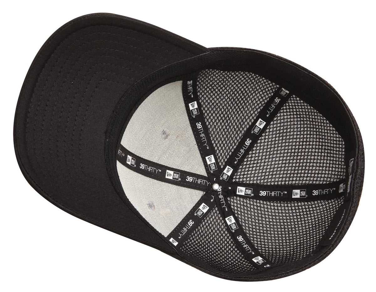 New Era Stretch Mesh Cap - Grey/ Black - flat front