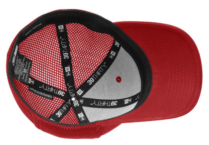 New Era Stretch Mesh Cap - Scarlet Red - flat front