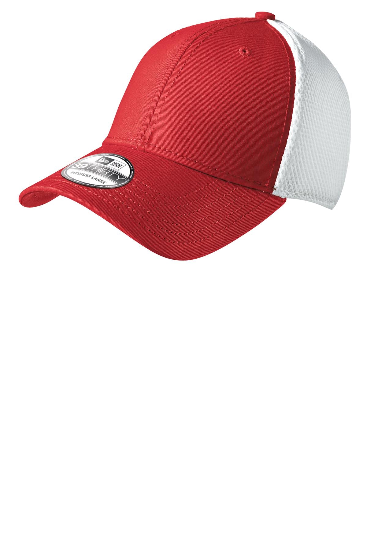 New Era Stretch Mesh Cap - Scarlet Red/ White - front