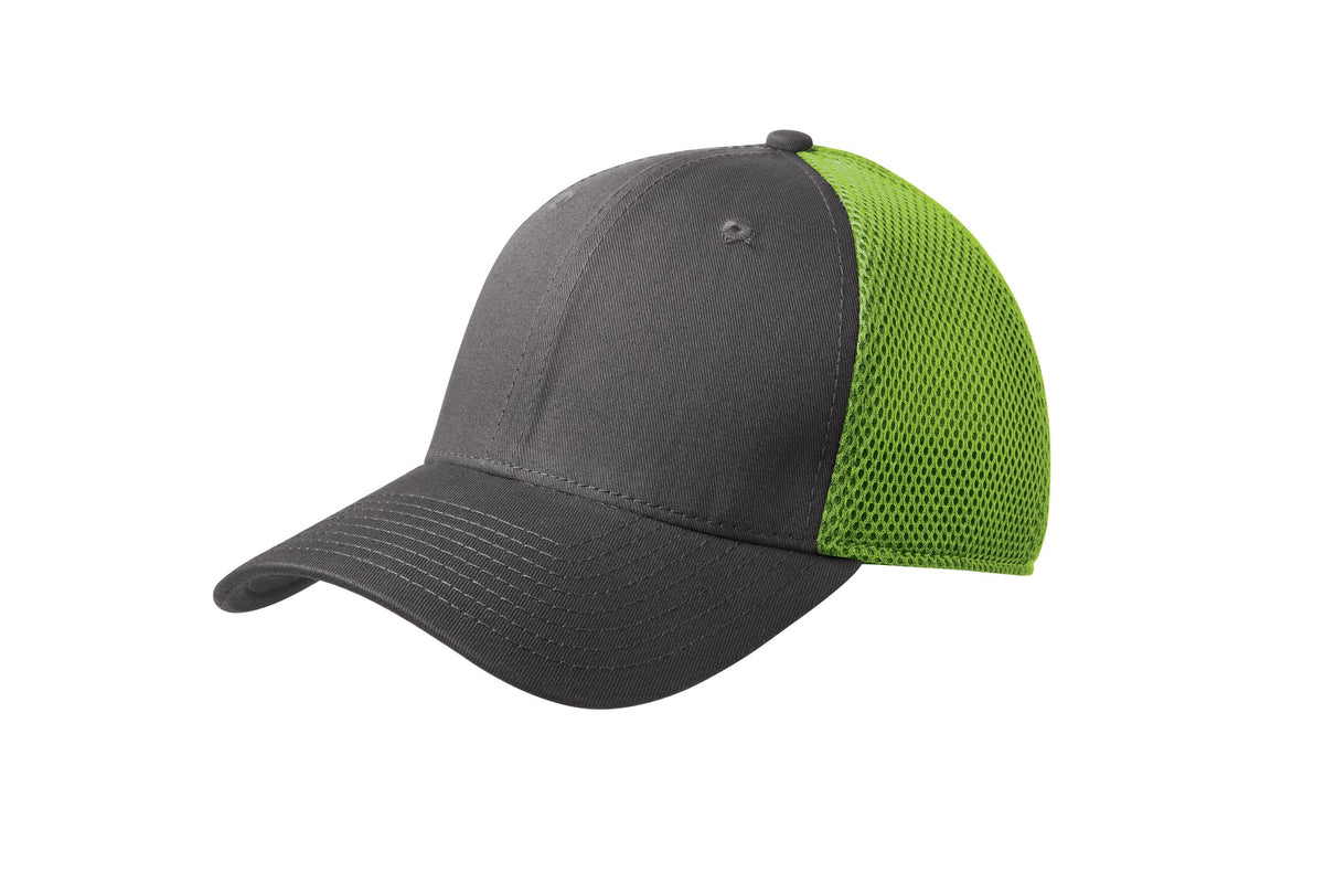 New Era Stretch Mesh Cap - Graphite/ Cyber Green - front