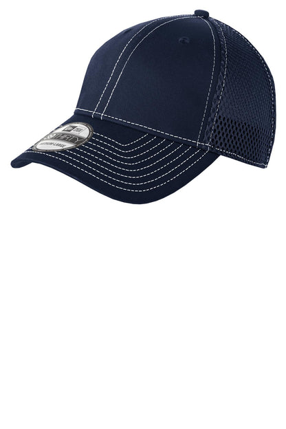 New Era Stretch Mesh Contrast Stitch Cap - Deep Navy/ White - front