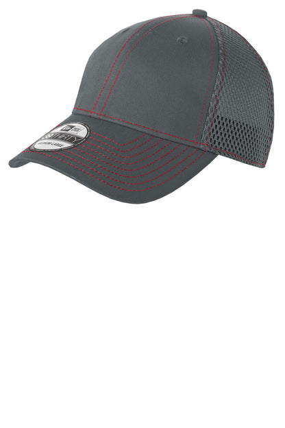 New Era Stretch Mesh Contrast Stitch Cap - Graphite/ Red - front