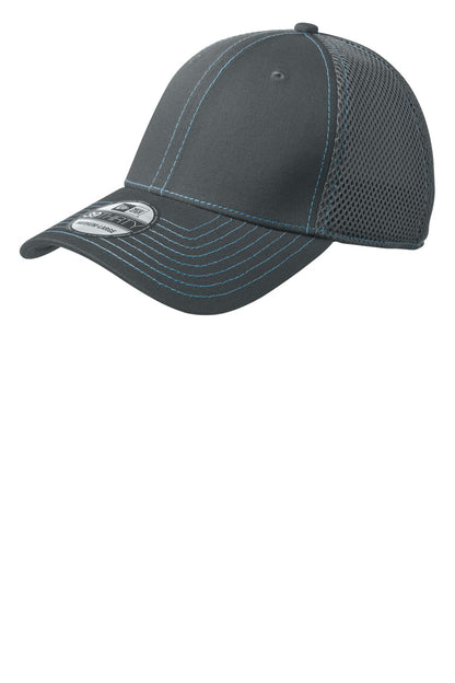 New Era Stretch Mesh Contrast Stitch Cap - Graphite/ Vice Blue - front