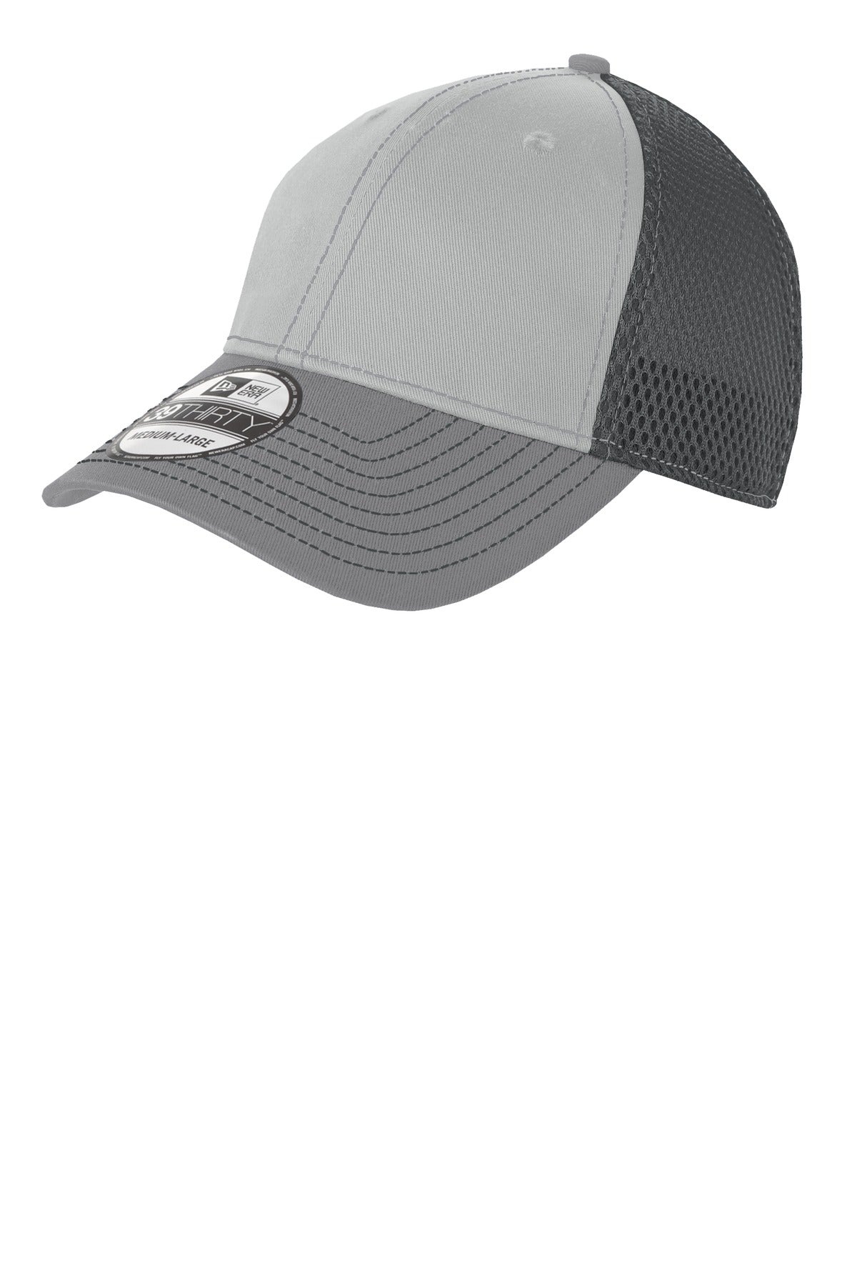 New Era Stretch Mesh Contrast Stitch Cap - Grey/ Steel/ Graphite - front