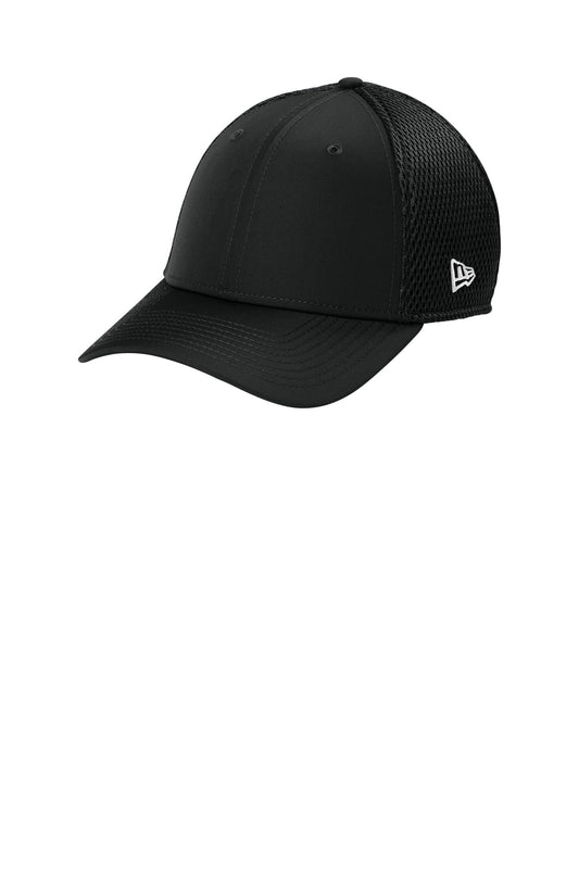 New Era 39THIRTY Performance Stretch Mesh Cap - Black - front
