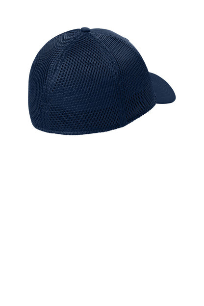 New Era 39THIRTY Performance Stretch Mesh Cap - Deep Navy - flat back