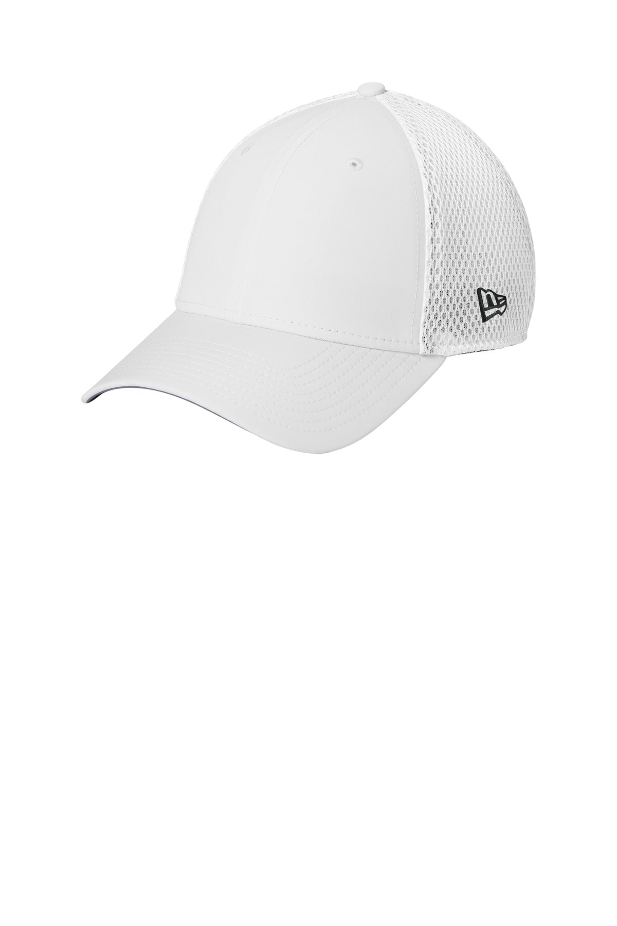 New Era 39THIRTY Performance Stretch Mesh Cap - White - front