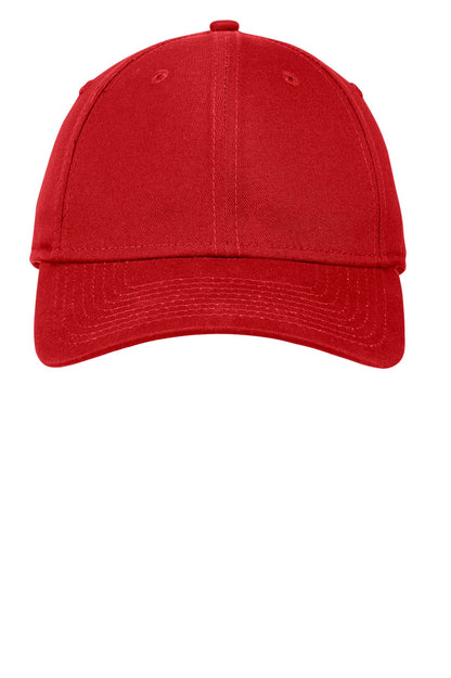 New Era Adjustable Structured Cap - Scarlet Red - flat front