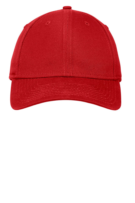 New Era Adjustable Structured Cap - Scarlet Red - flat front