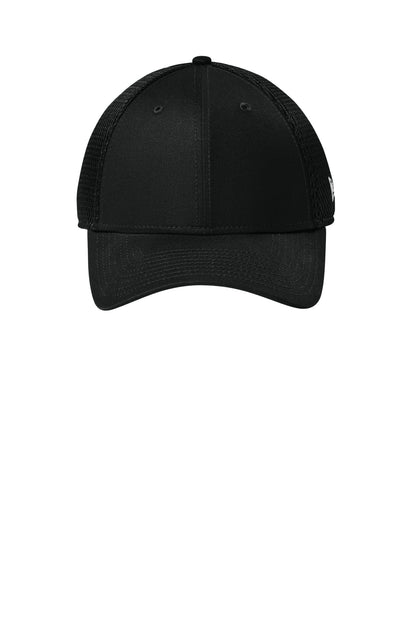 New Era Snapback Contrast Front Mesh Cap - Flag Black/ Black - flat front