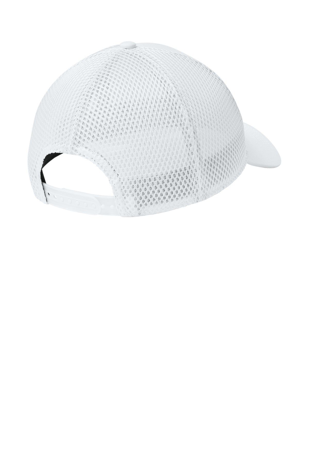 New Era Snapback Contrast Front Mesh Cap - Flag White/ White - flat back