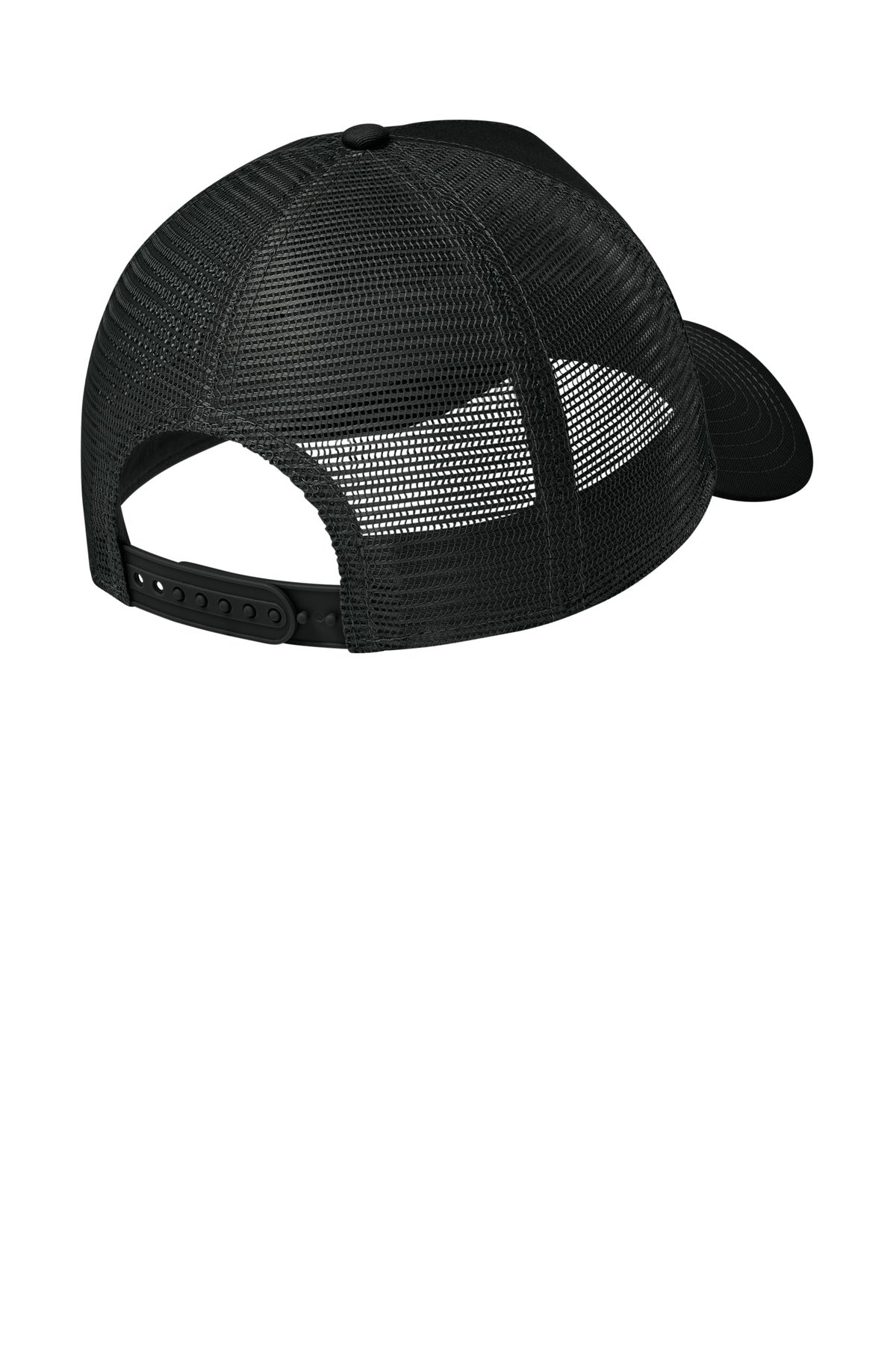 New Era Snapback Trucker Cap - Flag Black/ Black - flat back