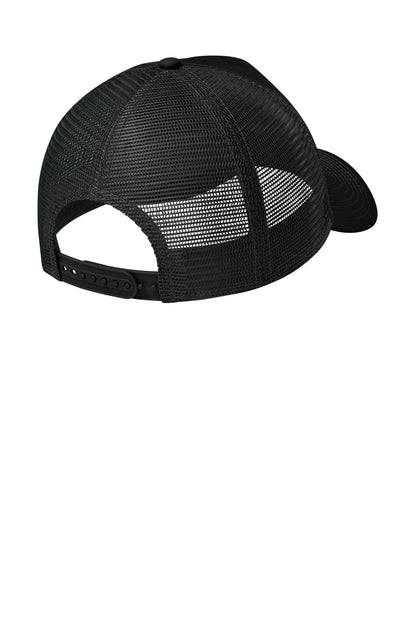 New Era Snapback Trucker Cap - Flag Black/ Black - flat back