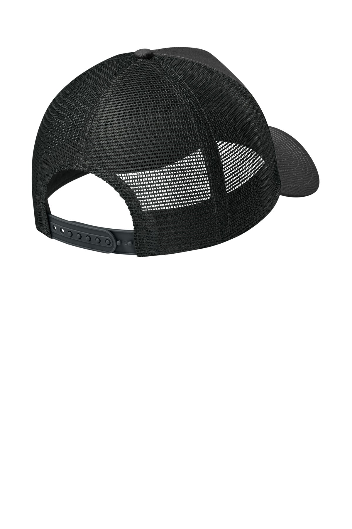 New Era Snapback Trucker Cap - Flag Graphite/ Black - flat back