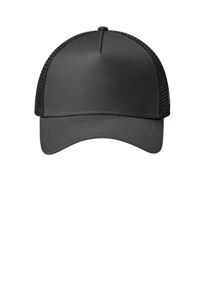 New Era Snapback Trucker Cap - Flag Graphite/ Black - flat front