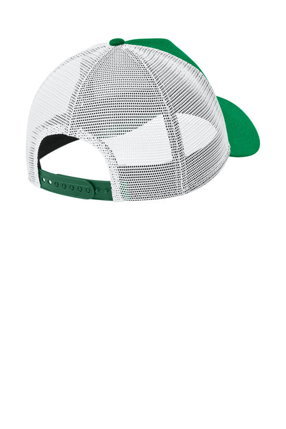 New Era Snapback Trucker Cap - Flag Kelly/ White - flat back