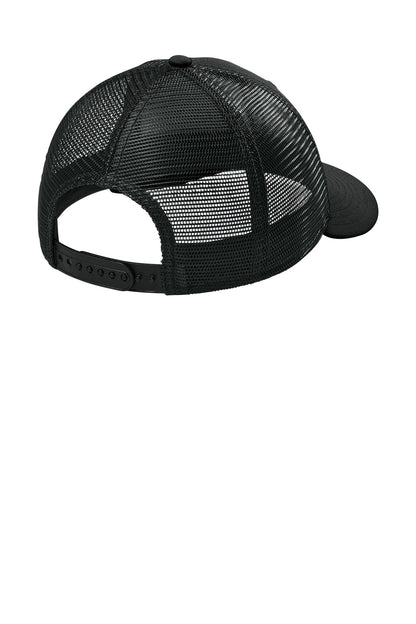 New Era Snapback Low Profile Trucker Cap - Flag Black - flat back