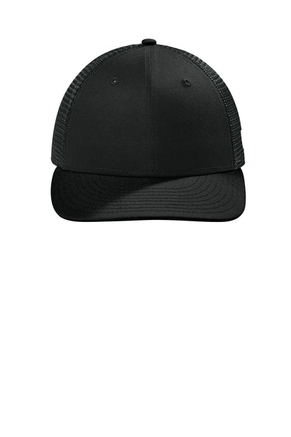 New Era Snapback Low Profile Trucker Cap - Flag Black - flat front
