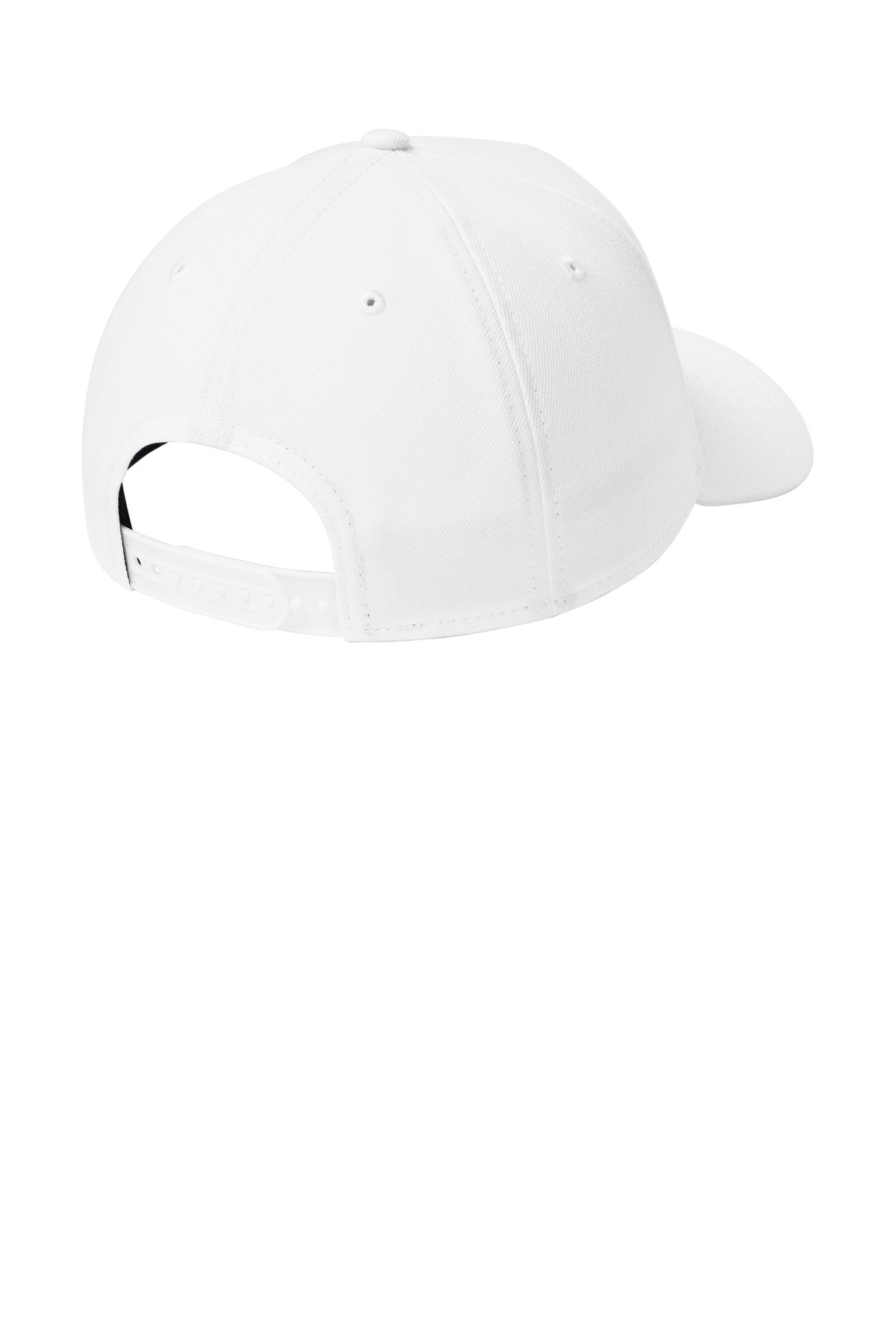 New Era A-Frame Snapback Cap - White - flat back