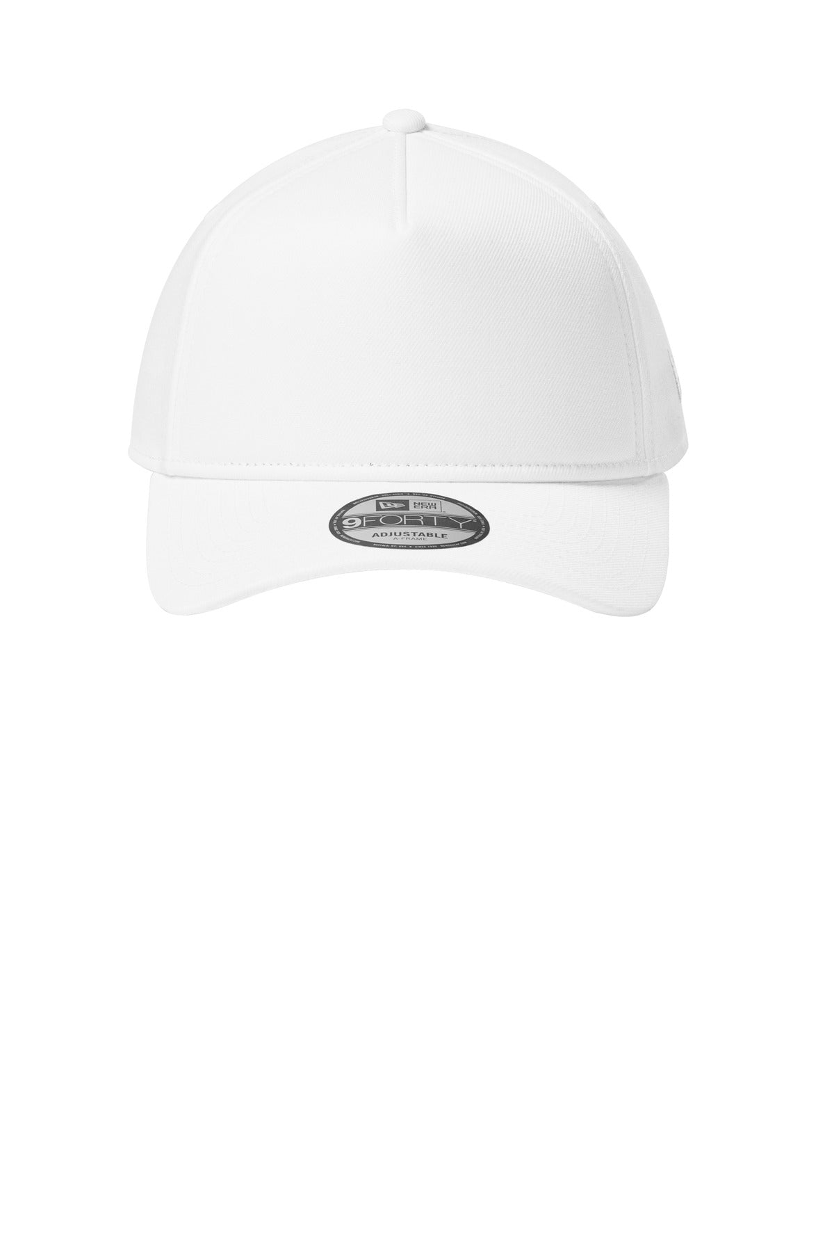 New Era A-Frame Snapback Cap - White - flat front