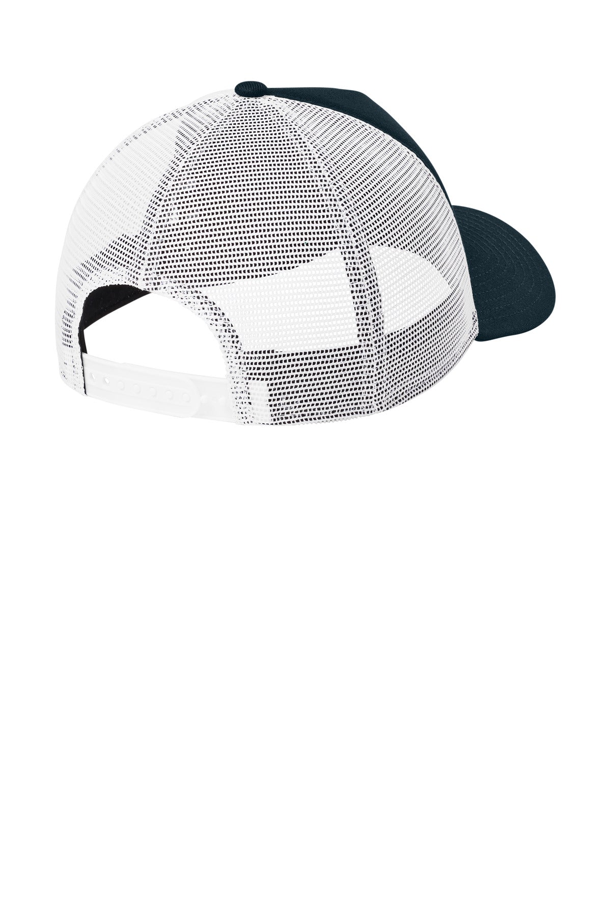 New Era A-Frame Snapback Mesh Back Cap - Flag Deep Navy/ White - flat back