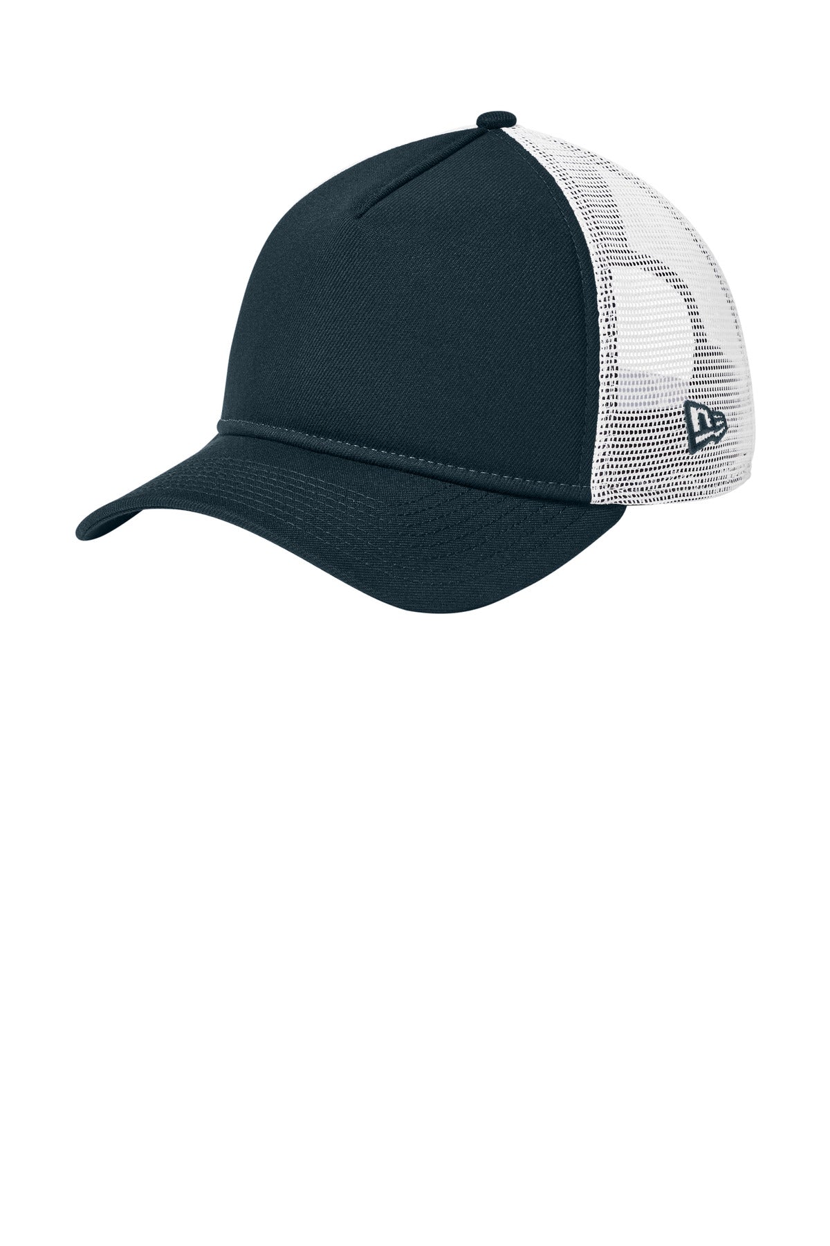 New Era A-Frame Snapback Mesh Back Cap - Flag Deep Navy/ White - front