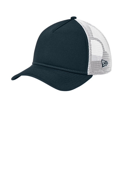 New Era A-Frame Snapback Mesh Back Cap - Flag Deep Navy/ White - front