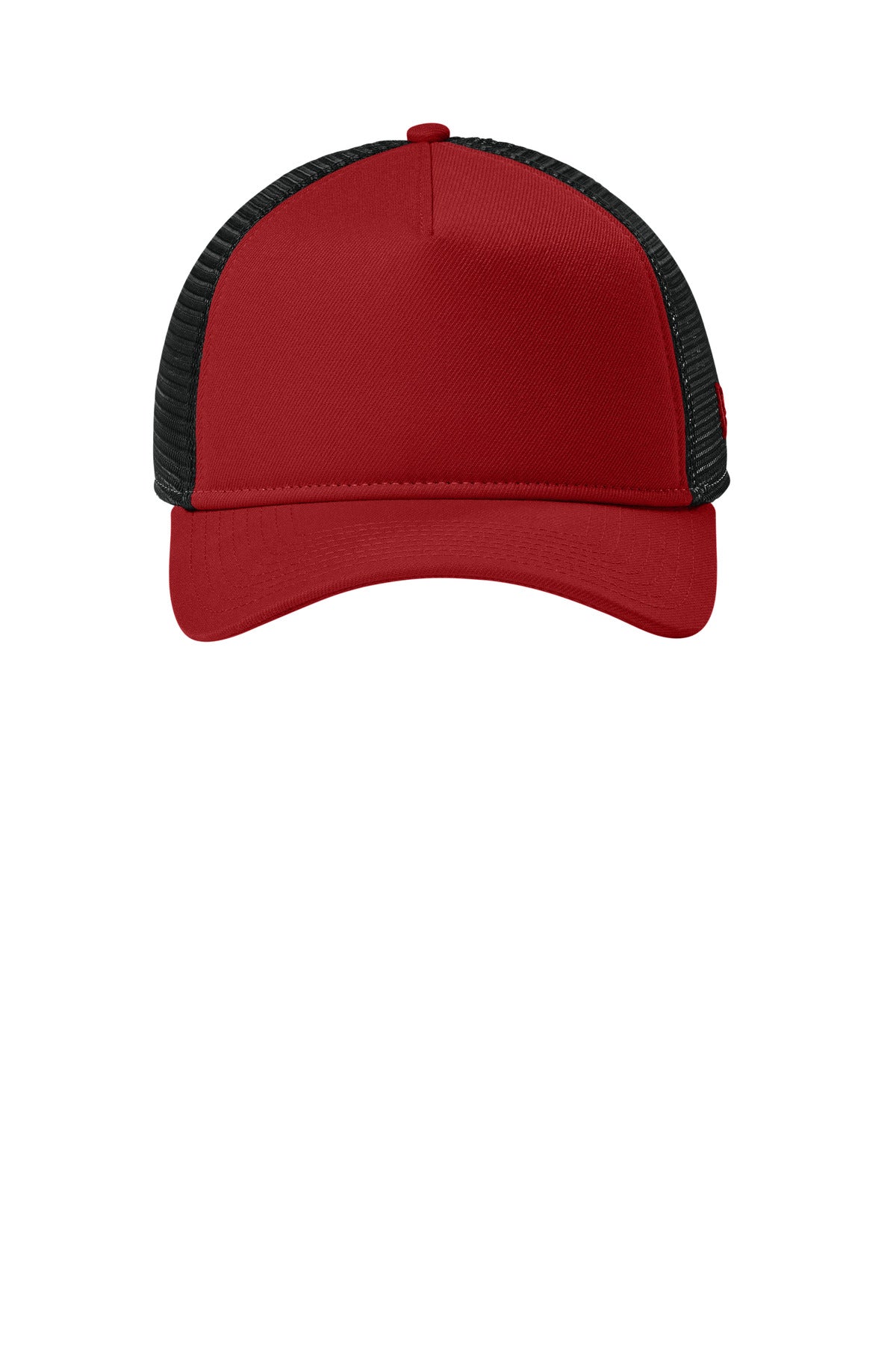 New Era A-Frame Snapback Mesh Back Cap - Flag Scarlet/ Black - flat front