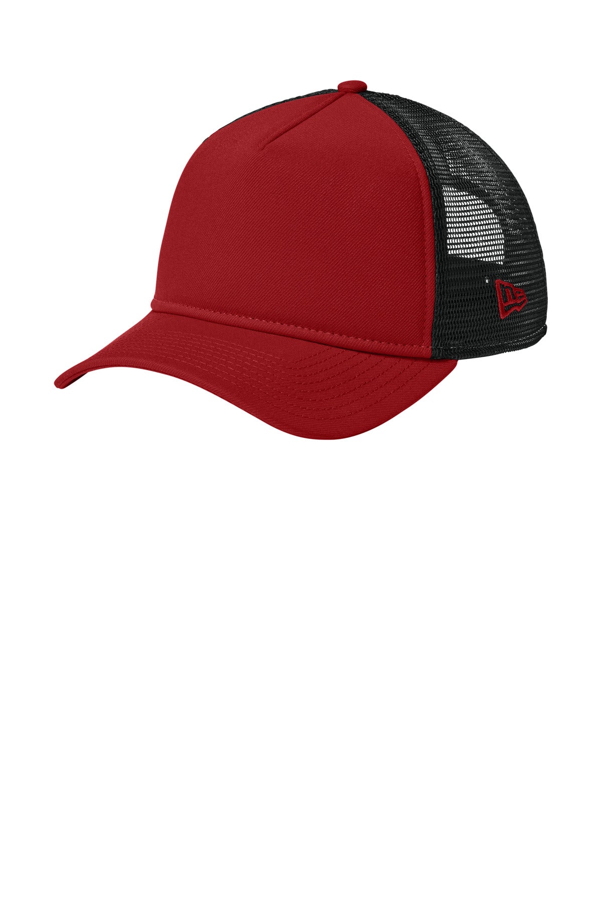 New Era A-Frame Snapback Mesh Back Cap - Flag Scarlet/ Black - front