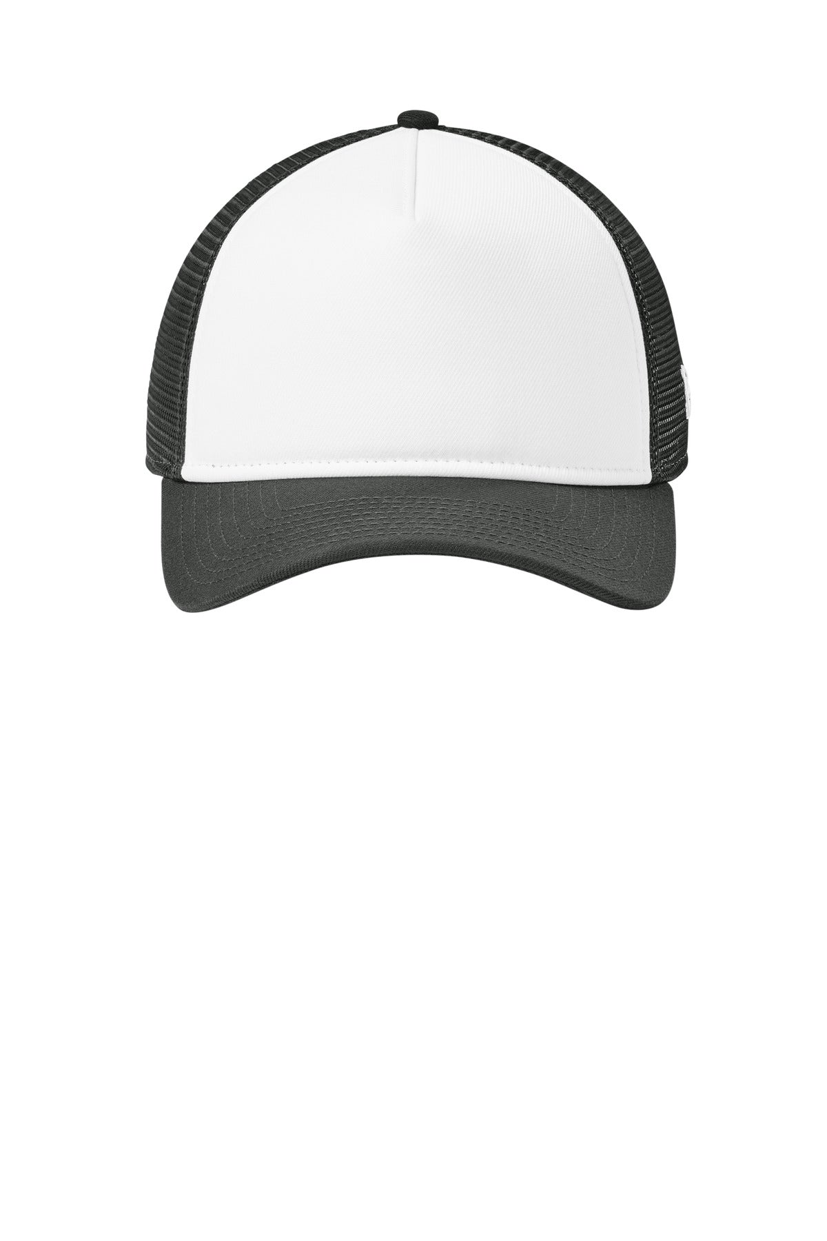 New Era A-Frame Snapback Mesh Back Cap - Flag White/ Graphite/ Graphite - flat front