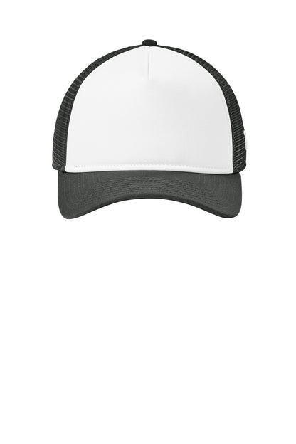 New Era A-Frame Snapback Mesh Back Cap - Flag White/ Graphite/ Graphite - flat front