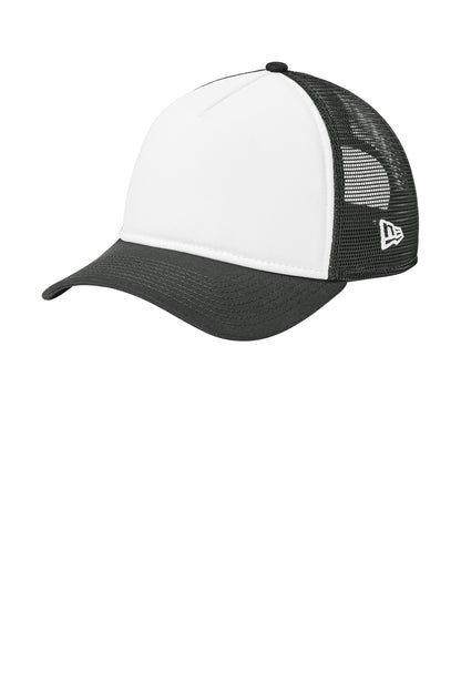 New Era A-Frame Snapback Mesh Back Cap - Flag White/ Graphite/ Graphite - front