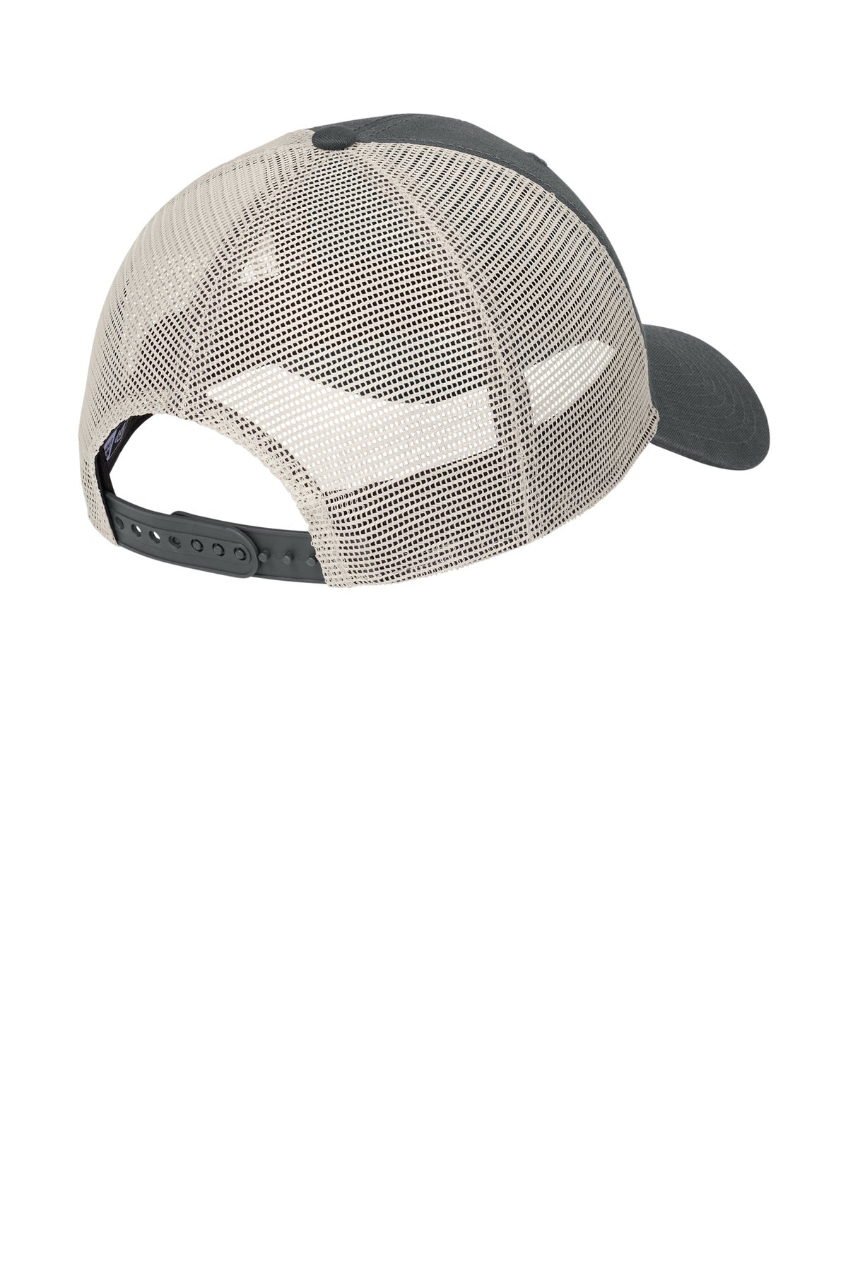 New Era 9TWENTY Unstructured Mesh Snapback Cap - Graphite/ Stone - flat back