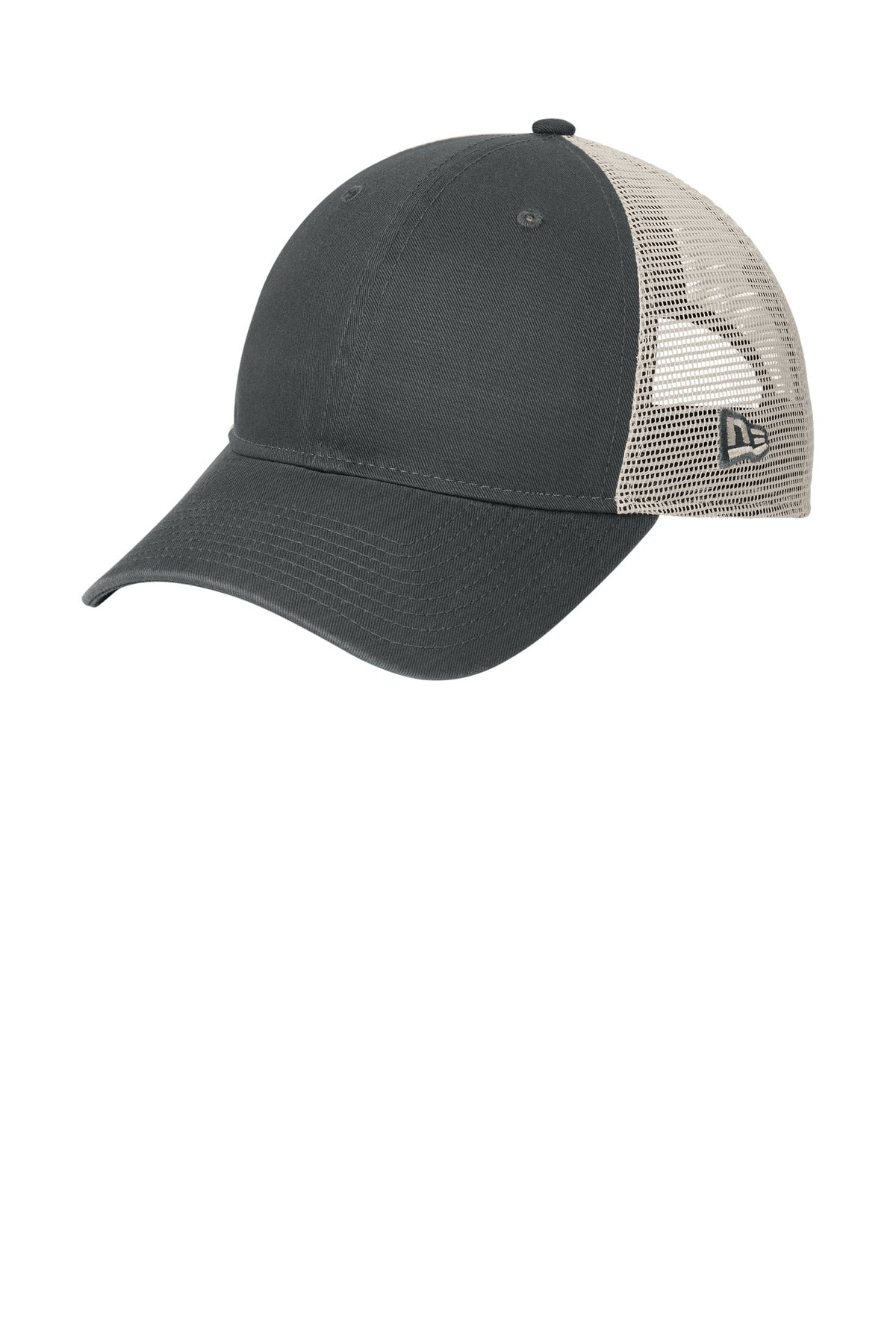 New Era 9TWENTY Unstructured Mesh Snapback Cap - Graphite/ Stone - front