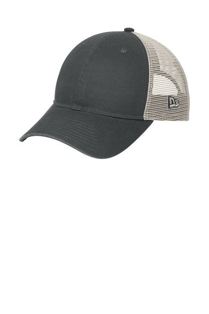 New Era 9TWENTY Unstructured Mesh Snapback Cap - Graphite/ Stone - front