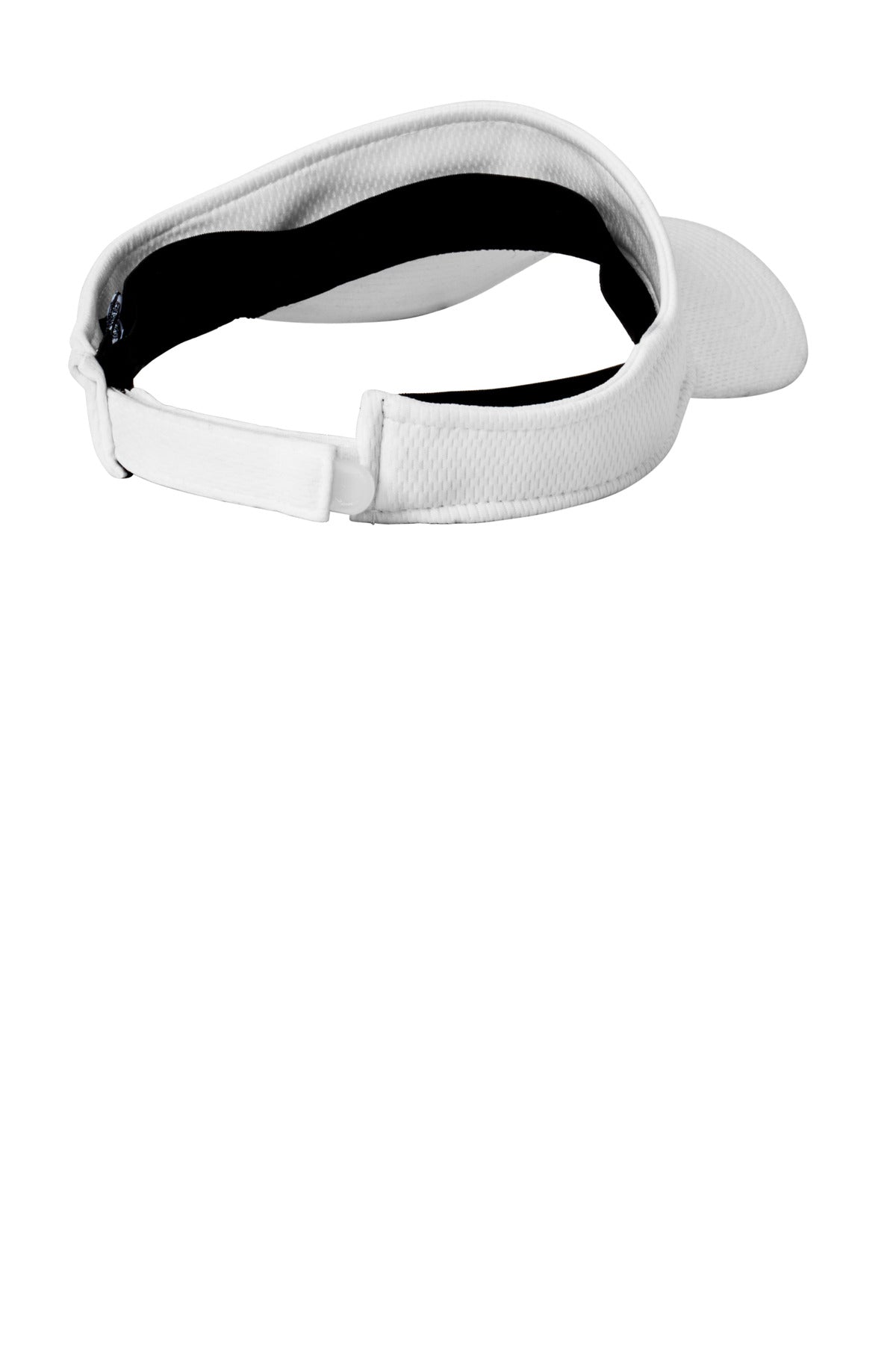 New Era Performance Dash Adjustable Visor - White - flat back