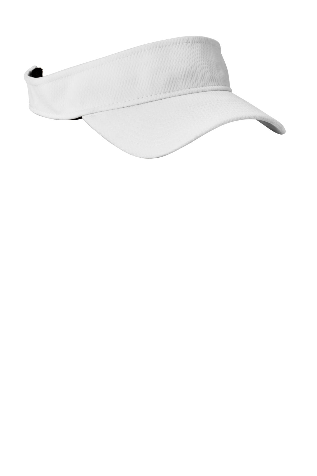 New Era Performance Dash Adjustable Visor - White - flat front