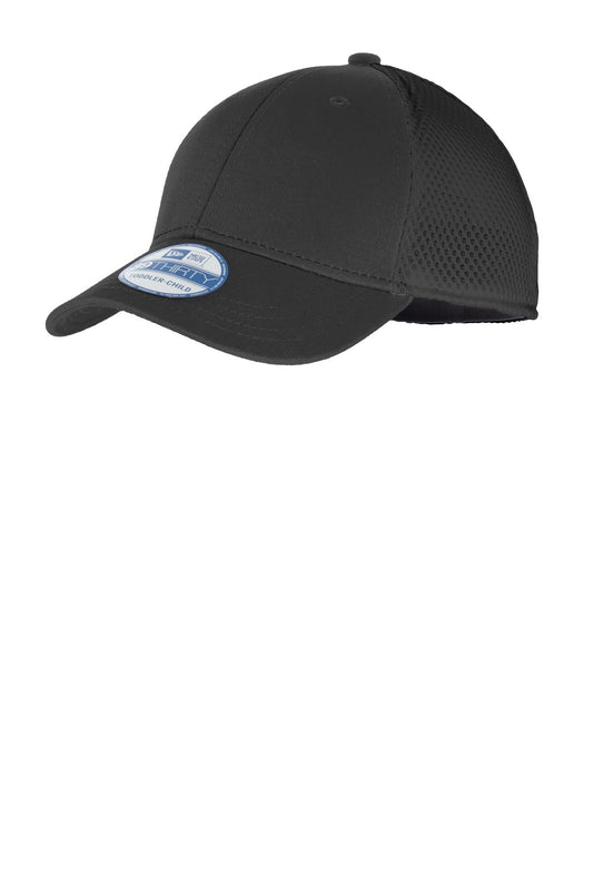 New Era Youth Stretch Mesh Cap - Black/ Black - front