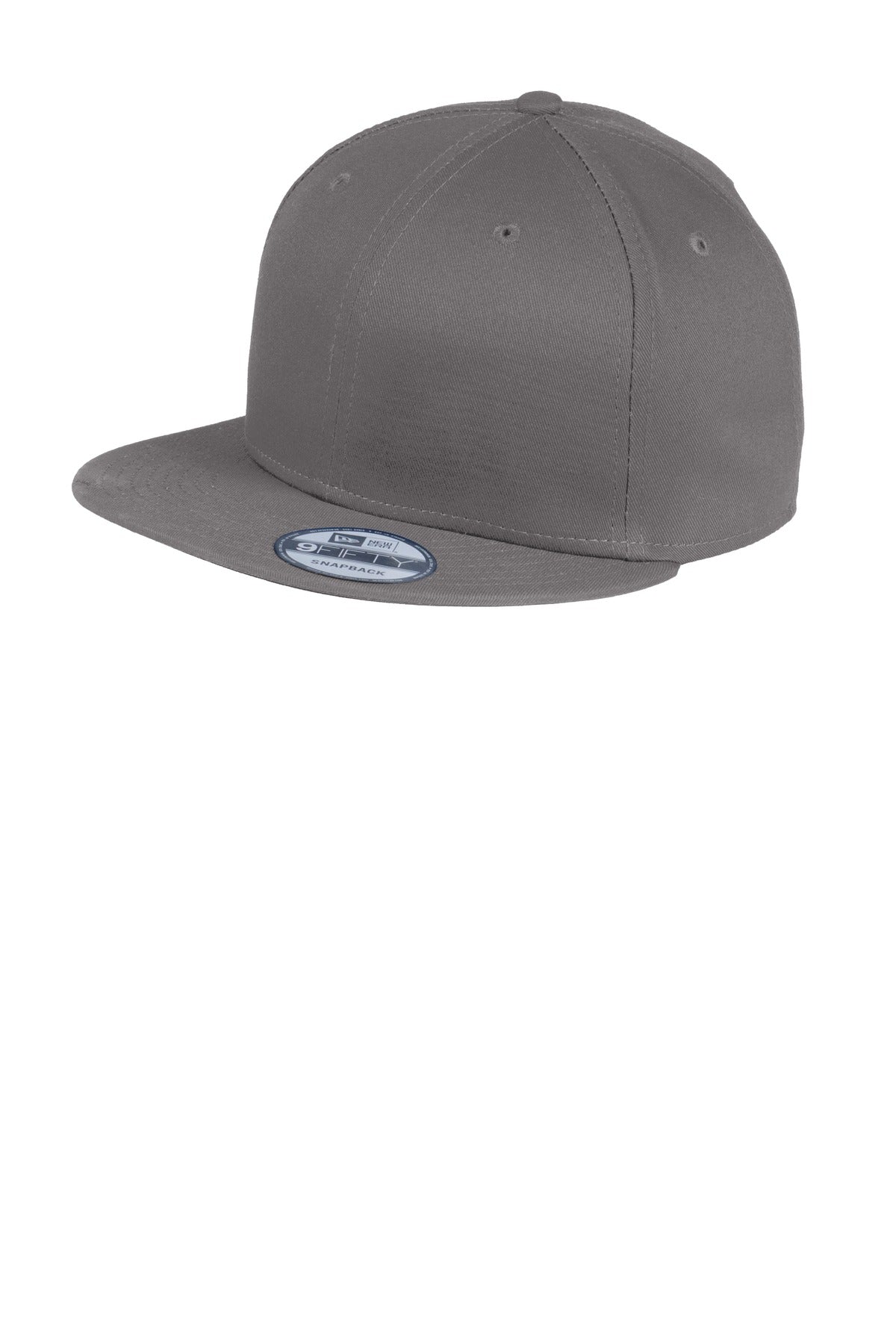 New Era Flat Bill Snapback Cap - Charcoal - front
