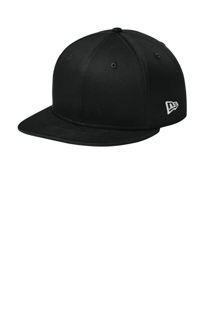 New Era Flat Bill Snapback Cap - Flag Black - front