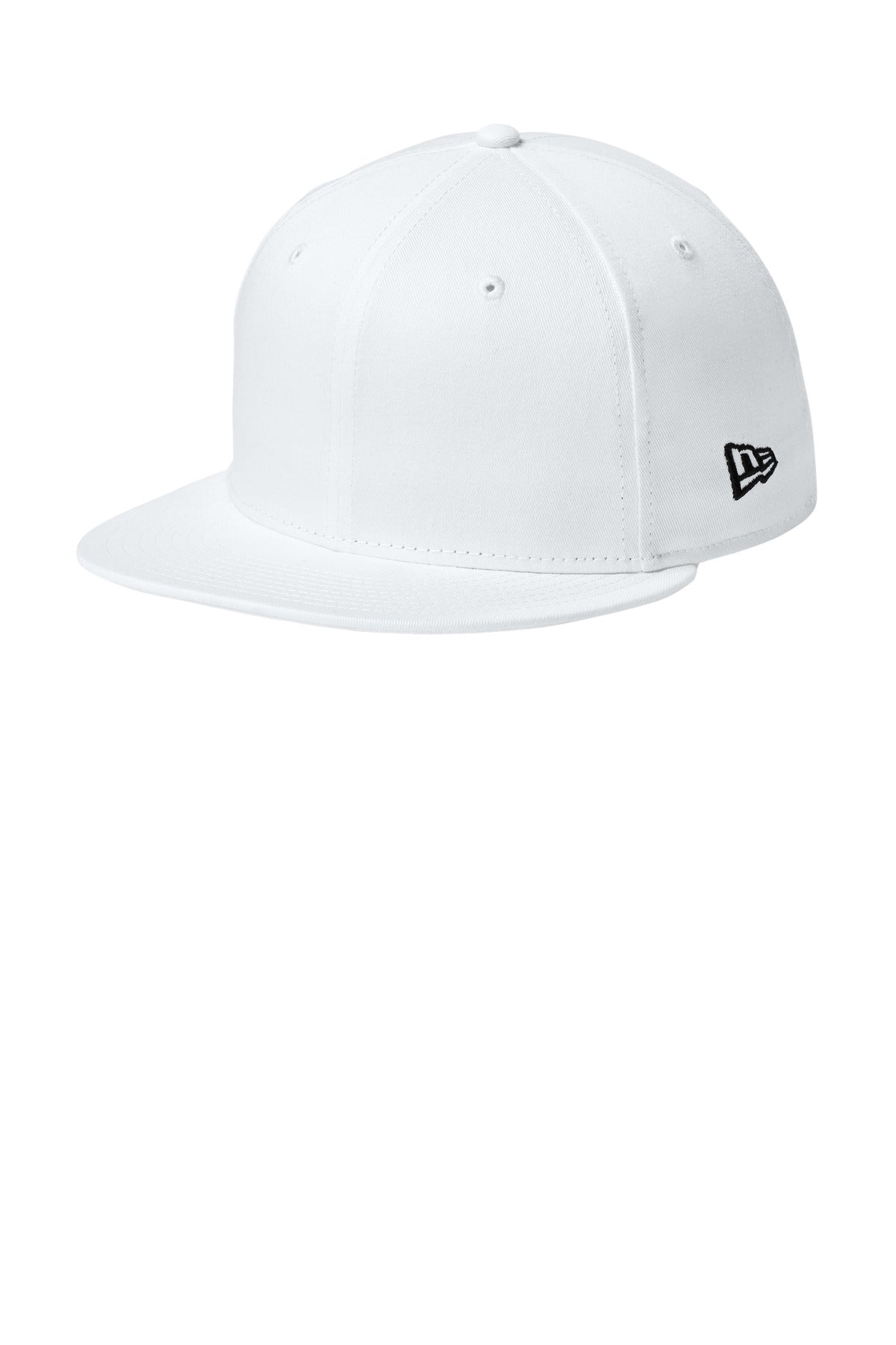 New Era Flat Bill Snapback Cap - Flag White - front