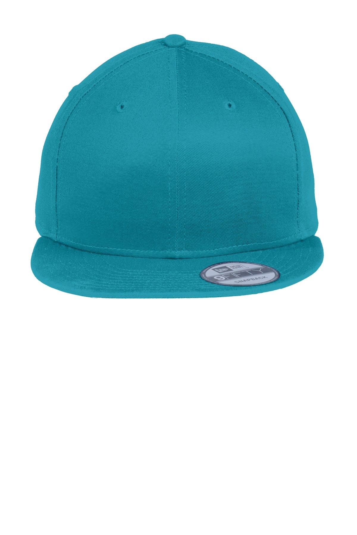 New Era Flat Bill Snapback Cap - Shark Teal - flat front