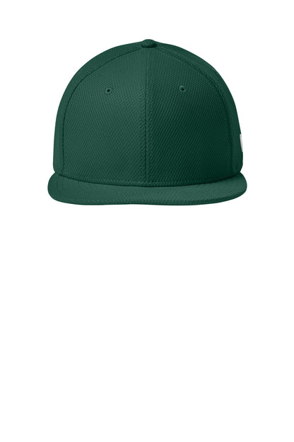 New Era Original Fit Diamond Era Flat Bill Snapback Cap - Flag Dark Green - flat front