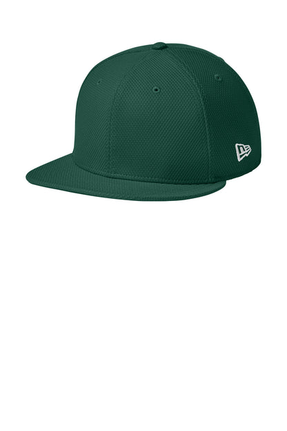 New Era Original Fit Diamond Era Flat Bill Snapback Cap - Flag Dark Green - front