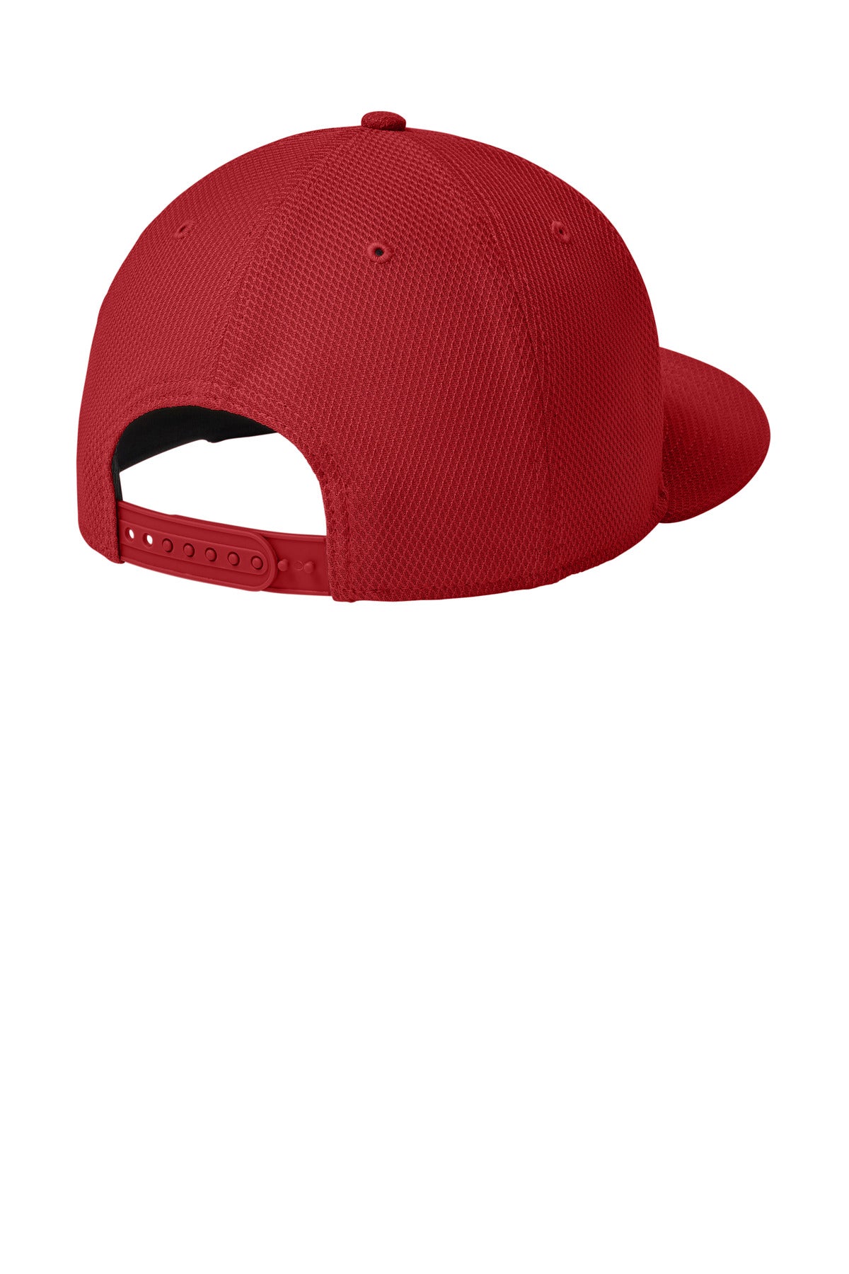 New Era Original Fit Diamond Era Flat Bill Snapback Cap - Flag Scarlet - flat back