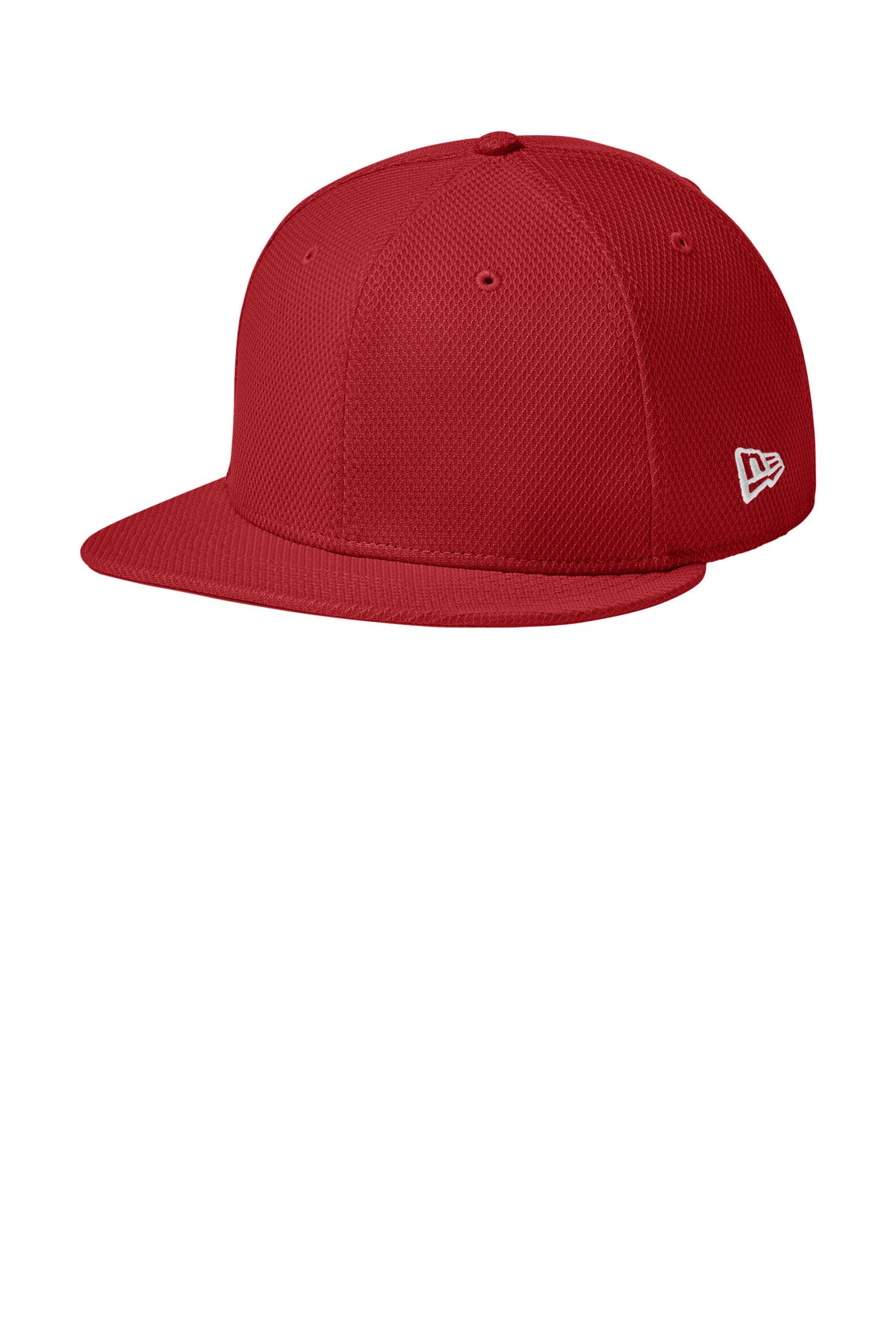 New Era Original Fit Diamond Era Flat Bill Snapback Cap - Flag Scarlet - front