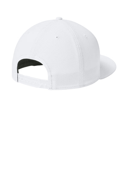 New Era Original Fit Diamond Era Flat Bill Snapback Cap - Flag White - flat back